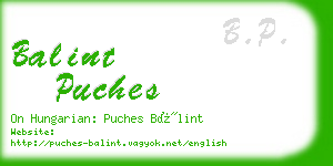 balint puches business card